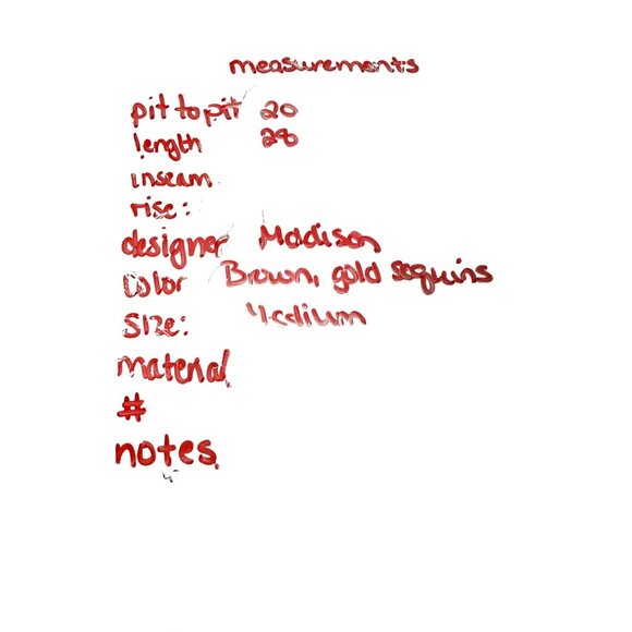 🌸3/$15🌸Dark Brown with Gold Sequin Accent Shoulders Sleeveless Blouse sz M - Picture 4 of 4